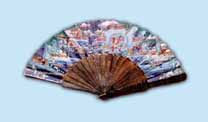 Abanico chino o de las mil caras. Madera/papel. s. XIX. Tama�o: 30 x 55 cm
