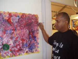 Eduardo C�rdova ai bongos. Foto: Gian Franco Grilli