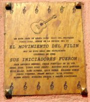 Particolare Targa Movimiento Filin. Foto: Gian Franco Grilli