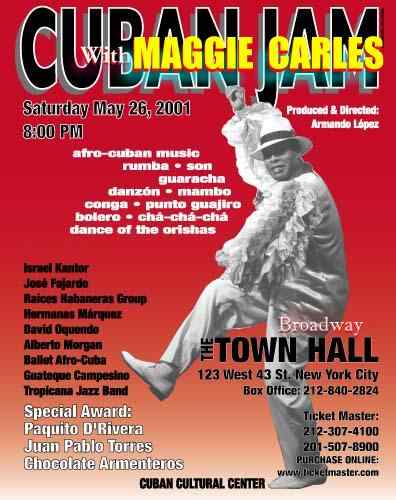 Cuban Jam with Maggie Carles - The Town Hall, Broadway 