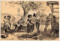 Lo zapateado in una litografia di Federico Mialhe